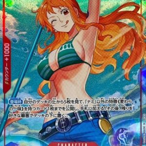 Nami(Parallel/illust:Sunohara/Blue background/Wink) [R/P] {OP01-016}[Nami]